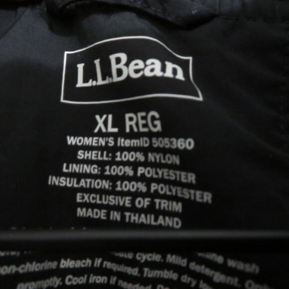 L.L. Bean Womens Sz XL Black Pullover Jacket Hooded Windbreaker Outdoor Anorak - Picture 5 of 5